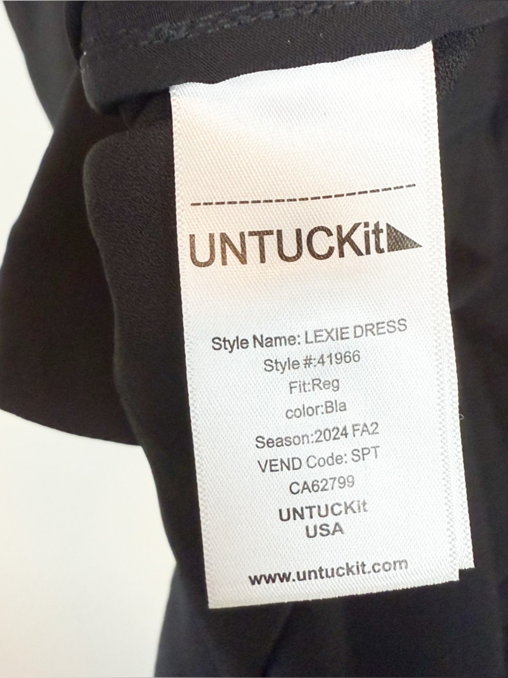 Untuckit Black Sequin Crepe Lexie Shirt Dress Long Sleeve Midi Size 6 - Picture 11 of 11